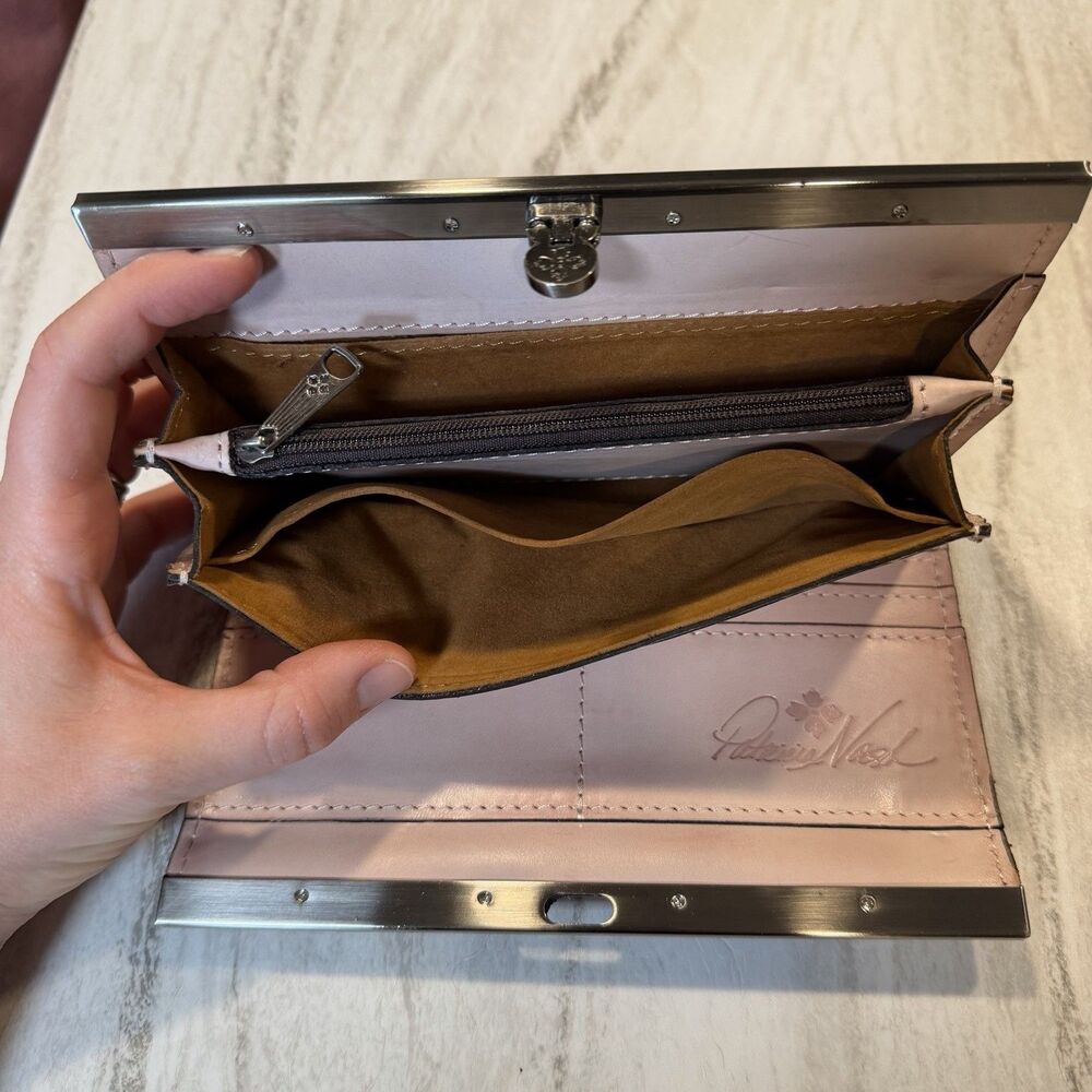Patricia Nash Cauchy Tooled Leather Wallet in Florence Pink Brown - Picture 4 of 4